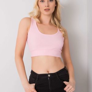 Wholesale Pale pink crop top Lily RUE PARIS