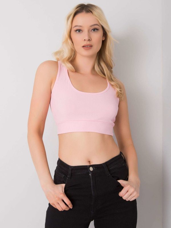 Wholesale Pale pink crop top Lily RUE PARIS