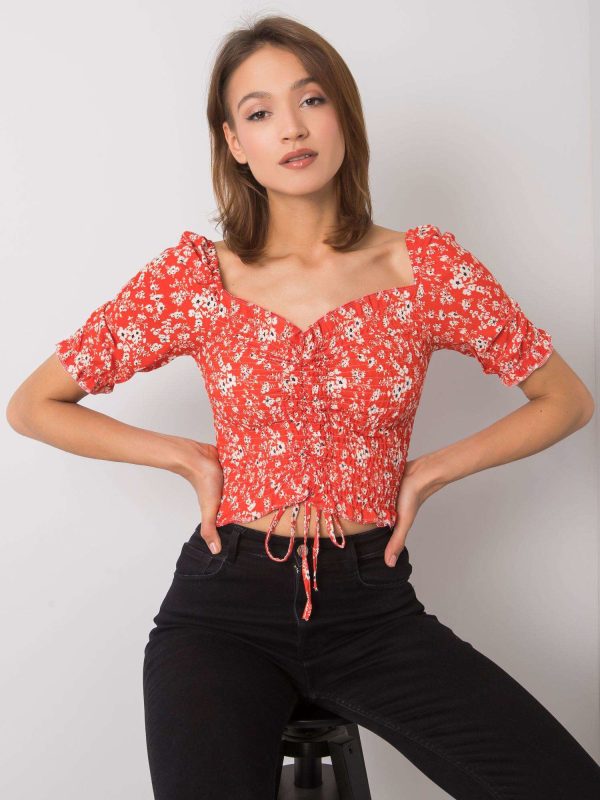 Wholesale Avignon RUE PARIS coral short blouse