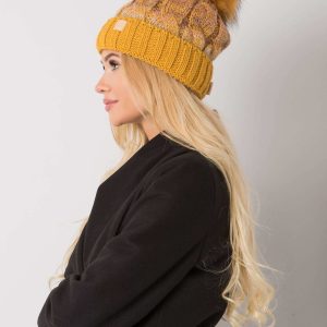 Wholesale Yellow winter hat with tassel Ally RUE PARIS