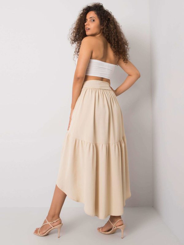 Wholesale Beige asymmetrical skirt Shayna RUE PARIS