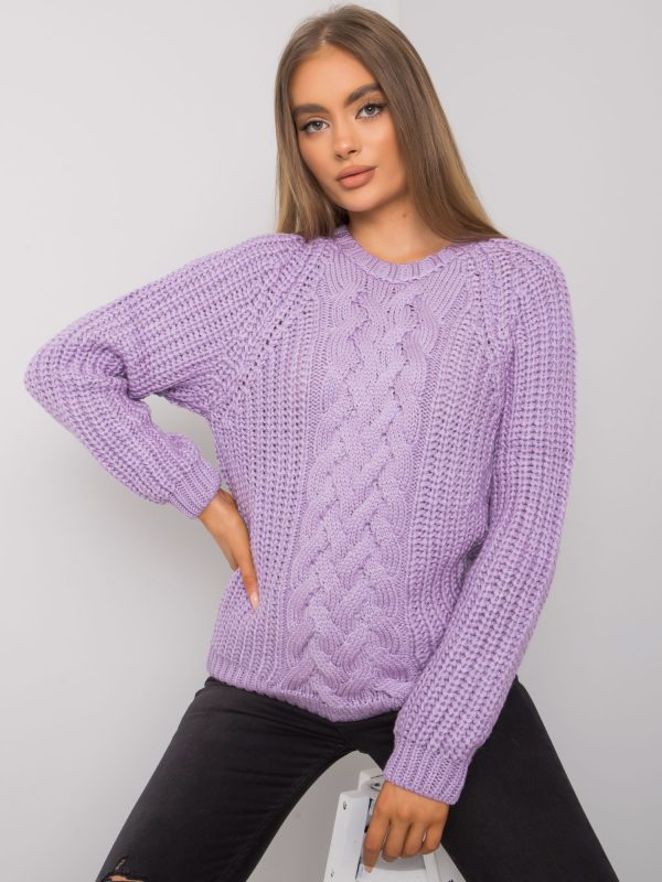 Wholesale Purple sweater with braids Jacksonville RUE PARIS