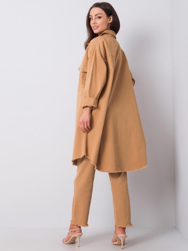 Wholesale Camel long shirt Veronique RUE PARIS