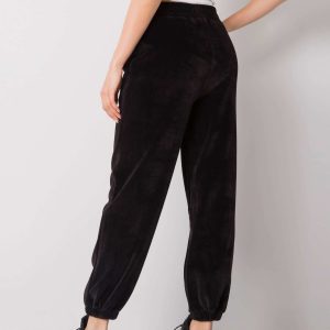 Wholesale Black velour sweatpants Odetta RUE PARIS