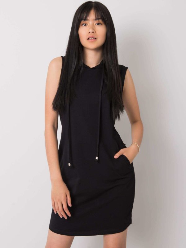 Wholesale Molly RUE PARIS Black Hooded Dress