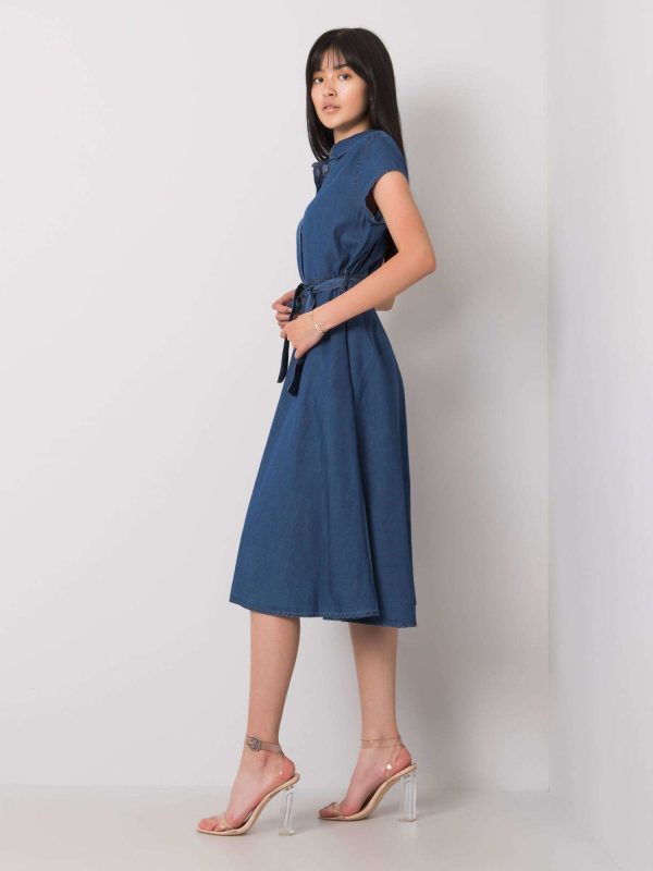 Wholesale Dark blue dress Rosaline RUE PARIS