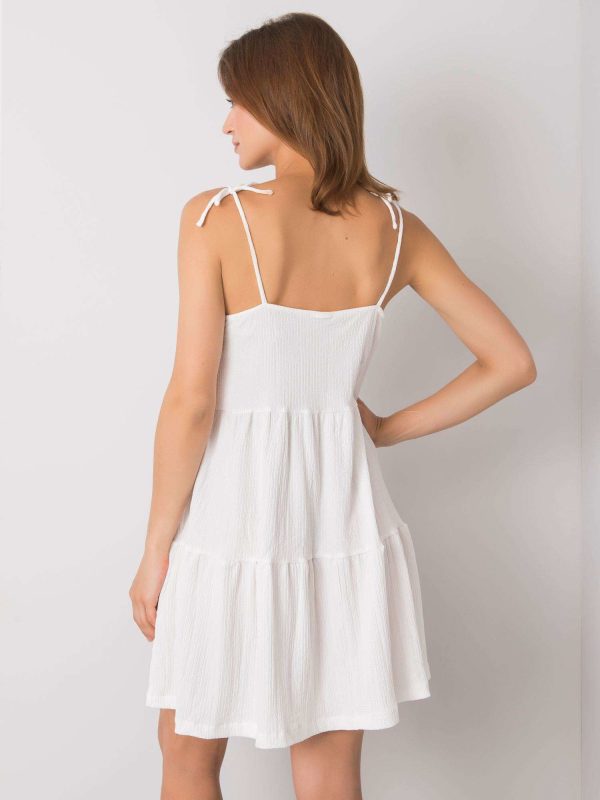 Wholesale White Ruffle Dress Manon RUE PARIS