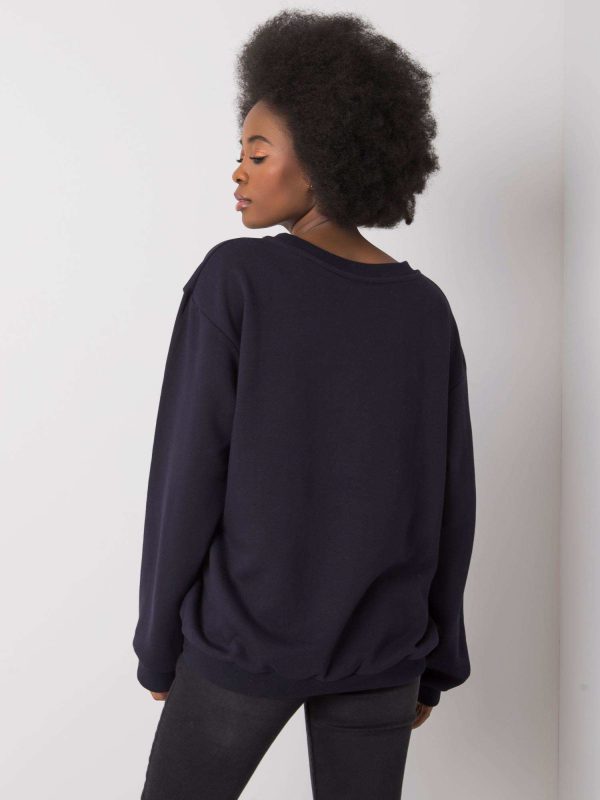 Wholesale Navy blue sweatshirt for women Drew RUE PARIS