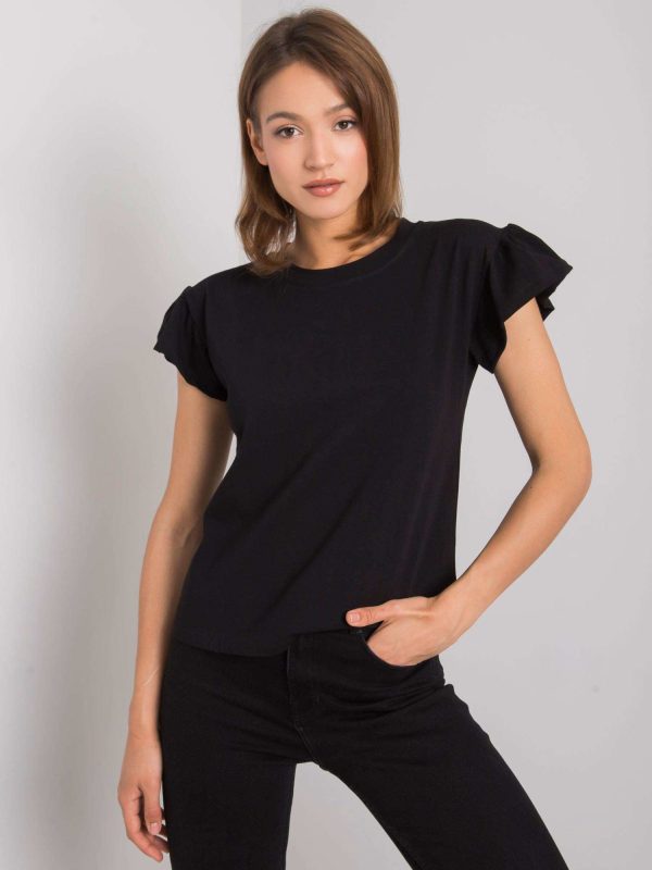 Wholesale Ansley RUE PARIS black cotton blouse