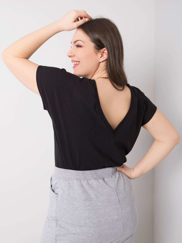 Wholesale Black T-shirt plus size Beverly