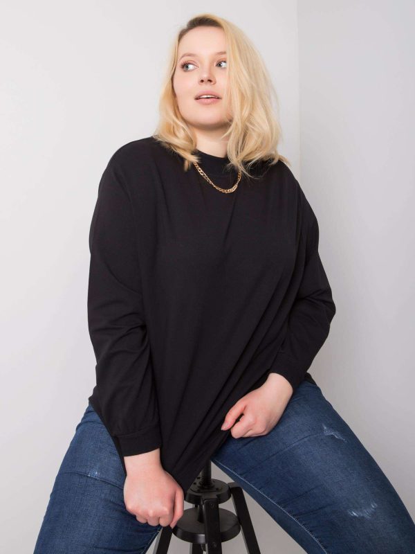 Wholesale Black Harmony Cotton Plus Size Sweatshirt