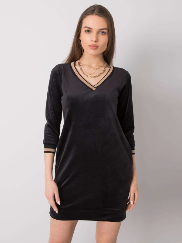 Wholesale Black velour dress Aspen RUE PARIS