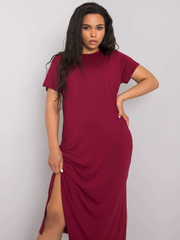 Wholesale Burgundy Plus Size Nanette Dress