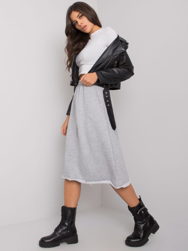 Wholesale Rushmoor grey melange sweatshirt skirt