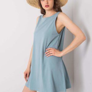 Wholesale Susan RUE PARIS Blue and Grey Casual Dress