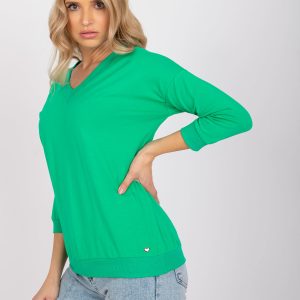 Wholesale Green blouse basic Oliwia