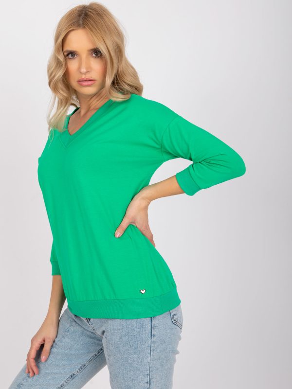 Wholesale Green blouse basic Oliwia