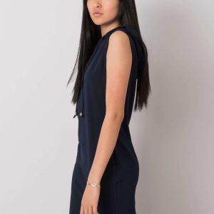 Wholesale Navy blue hooded dress Molly RUE PARIS