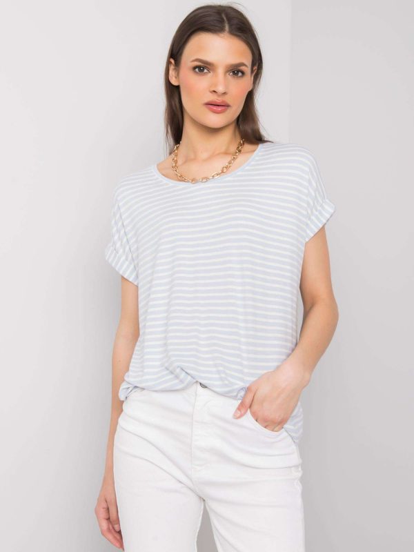 Wholesale Blue and white striped t-shirt Ximena RUE PARIS