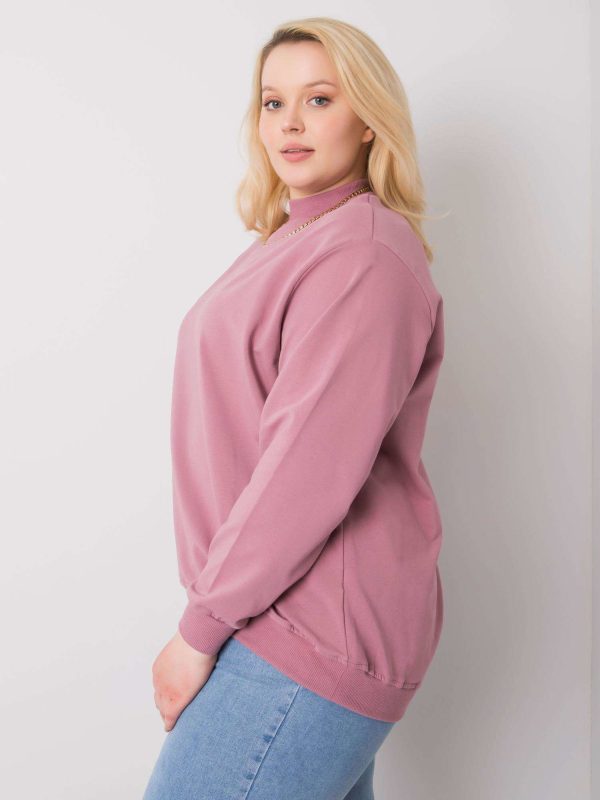 Wholesale Dirty pink sweatshirt plus size cotton Harmony