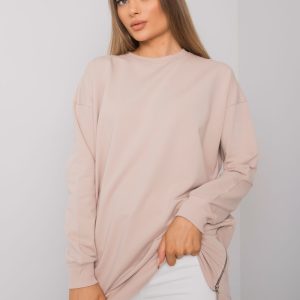 Wholesale Light Beige Long Sleeve Tunic Rhiannon