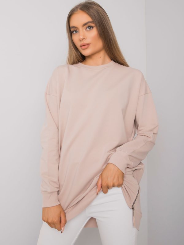 Wholesale Light Beige Long Sleeve Tunic Rhiannon