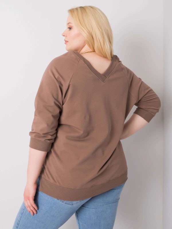 Wholesale Brown plus size sweatshirt Alexandria