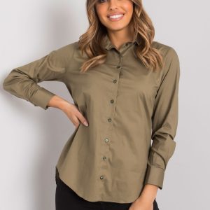 Wholesale Khaki Women's Classic Shirt Novarra RUE PARIS