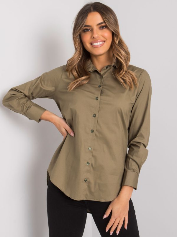 Wholesale Khaki Women's Classic Shirt Novarra RUE PARIS