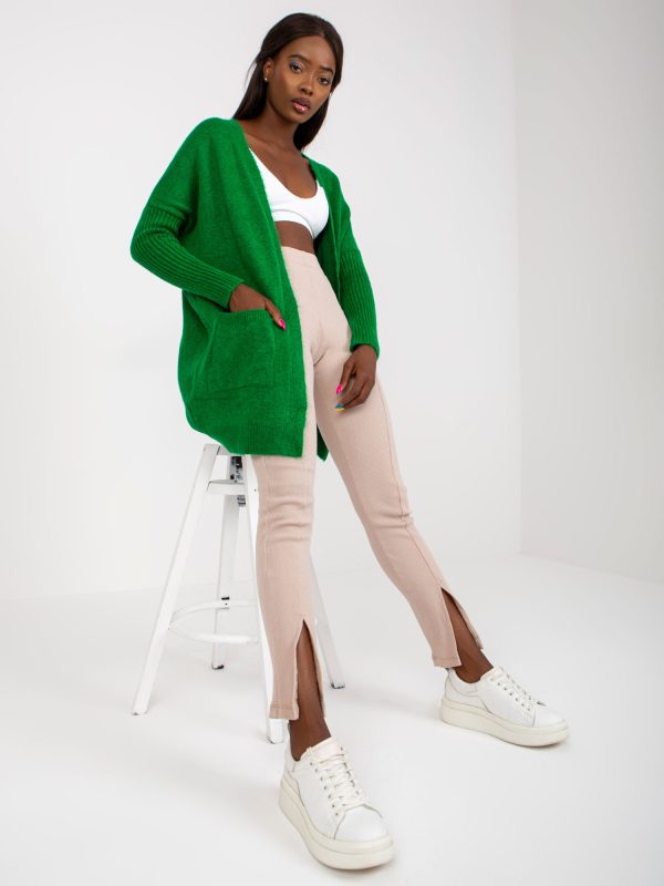 Wholesale Green Classic Long Sleeve Cardigan Barreiro RUE PARIS