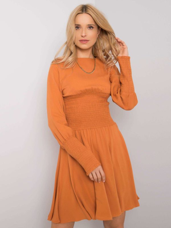 Wholesale Dark orange casual dress Mantua RUE PARIS