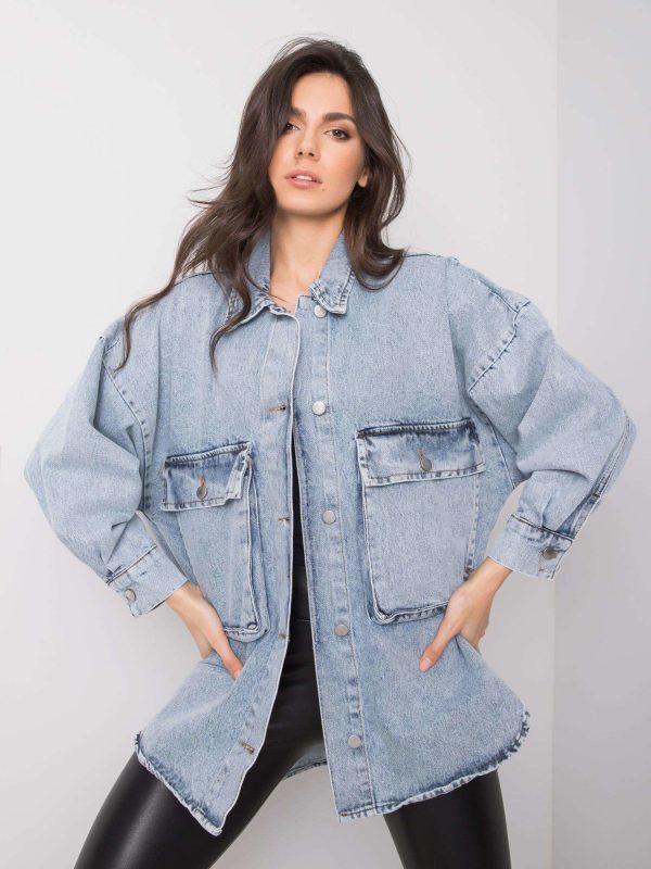 Wholesale Betsy RUE PARIS light blue denim shirt