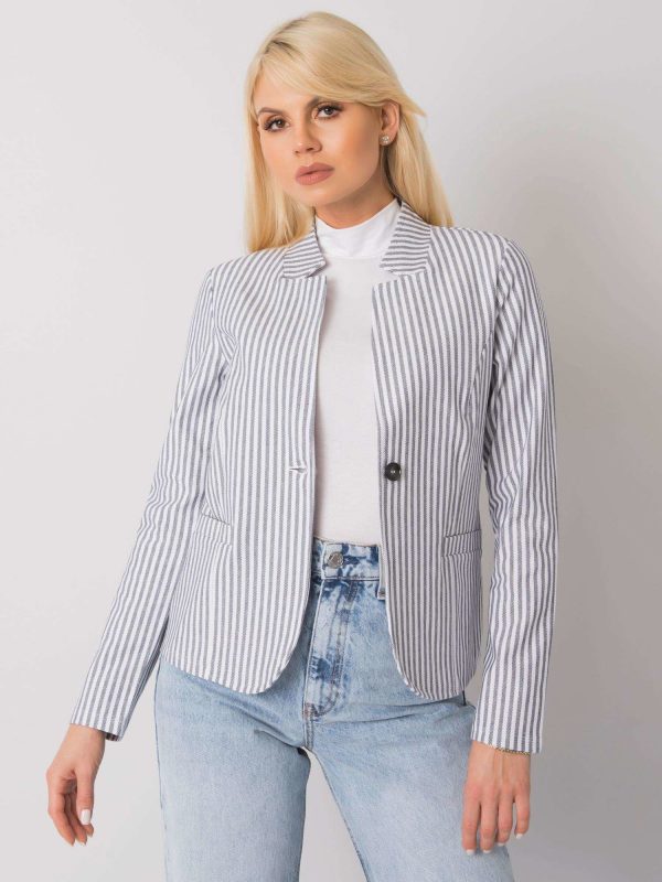 Wholesale White and black striped jacket Nesala RUE PARIS