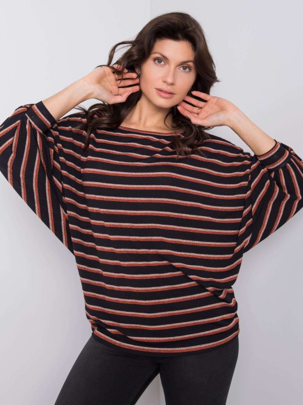 Wholesale Goldie RUE PARIS black striped blouse