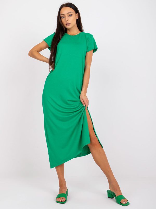 Wholesale Green Basic Long Dress Liliane