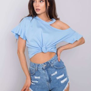 Wholesale Simone RUE PARIS blue denim shorts