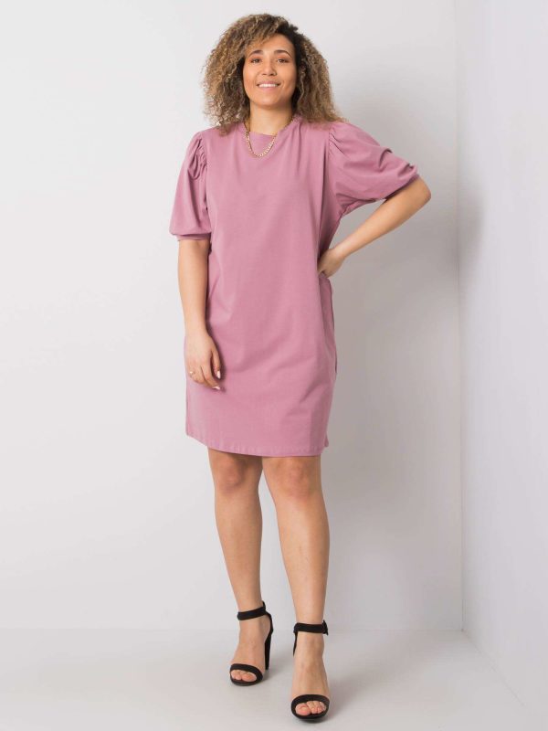 Wholesale Jasmine Dirty Pink Plus Size Cotton Dress