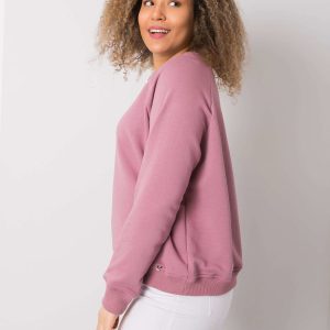 Wholesale Donna Dirty Pink Plus Size Cotton Sweatshirt