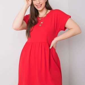 Wholesale Red Cotton Plus Size Molly Dress