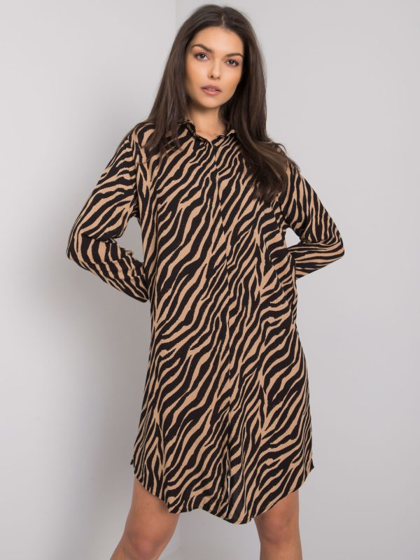 Wholesale Black and beige animal-print Amarillo RUE PARIS