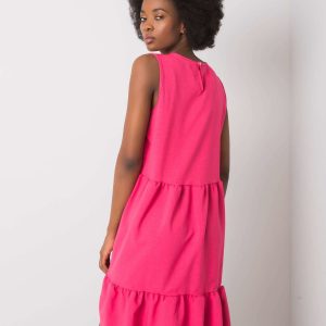 Wholesale Andre RUE PARIS Pink Ruffle Dress