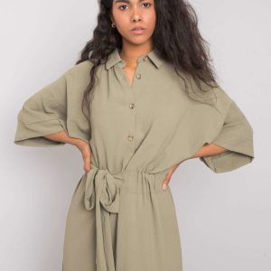 Wholesale Khaki dress Emerilda RUE PARIS