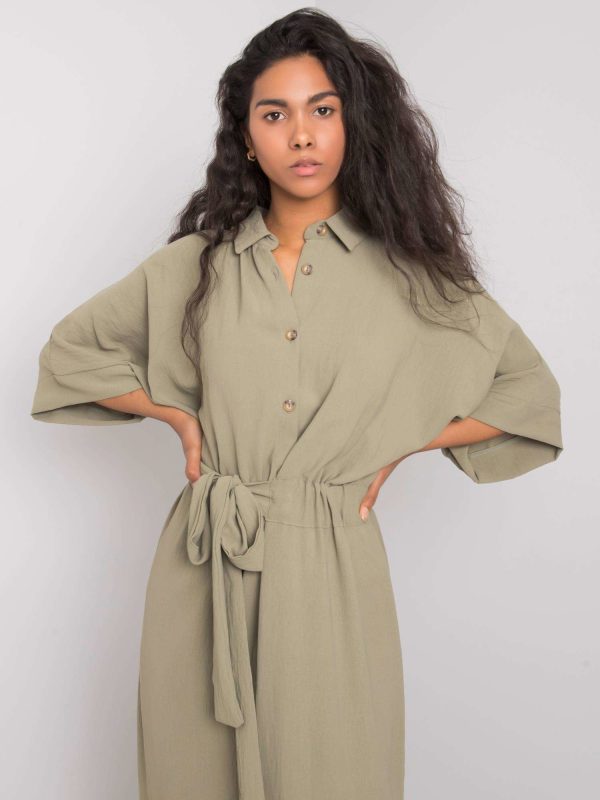 Wholesale Khaki dress Emerilda RUE PARIS