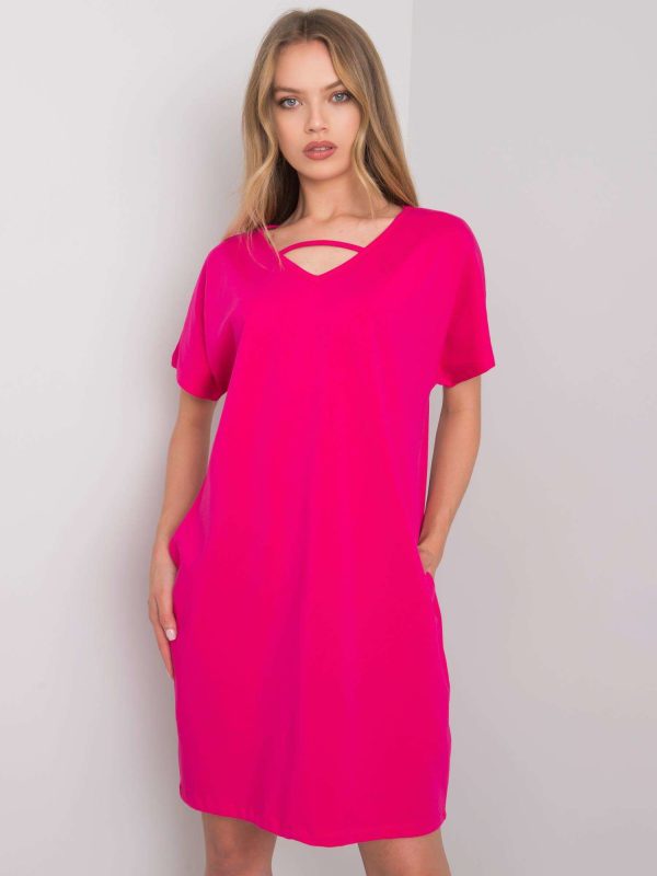 Wholesale Fuchsia casual dress Rianna RUE PARIS