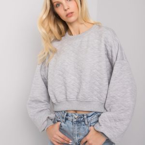 Wholesale Grey Crystal quilting sweatshirt