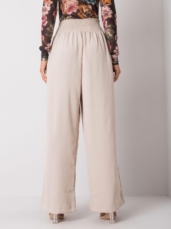 Wholesale Beige wide pants from Lareen RUE PARIS