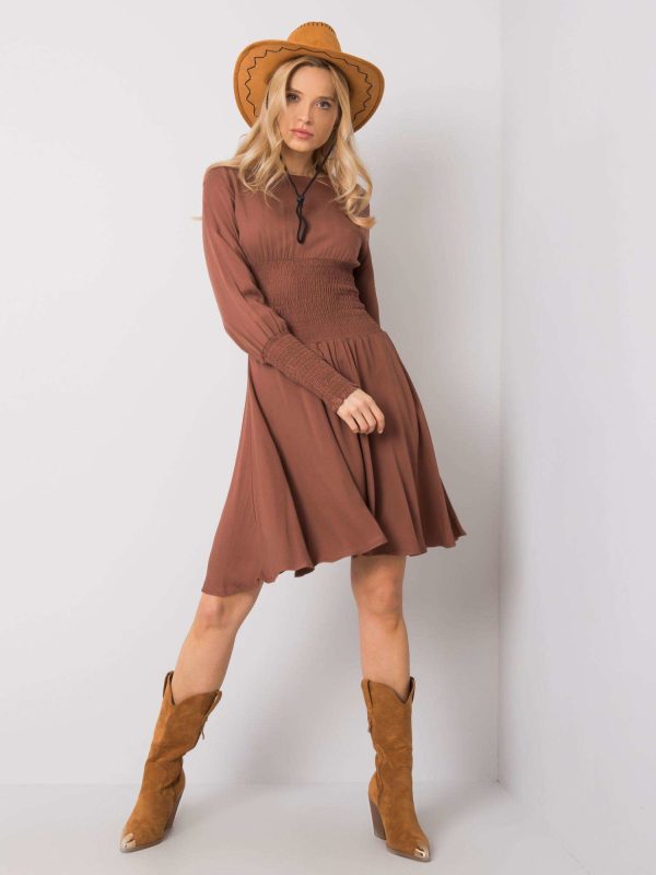 Wholesale Dark brown casual dress Mantua RUE PARIS