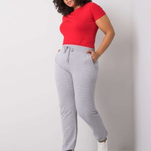 Wholesale Beatriz Grey Plus Size Melange Sweatpants