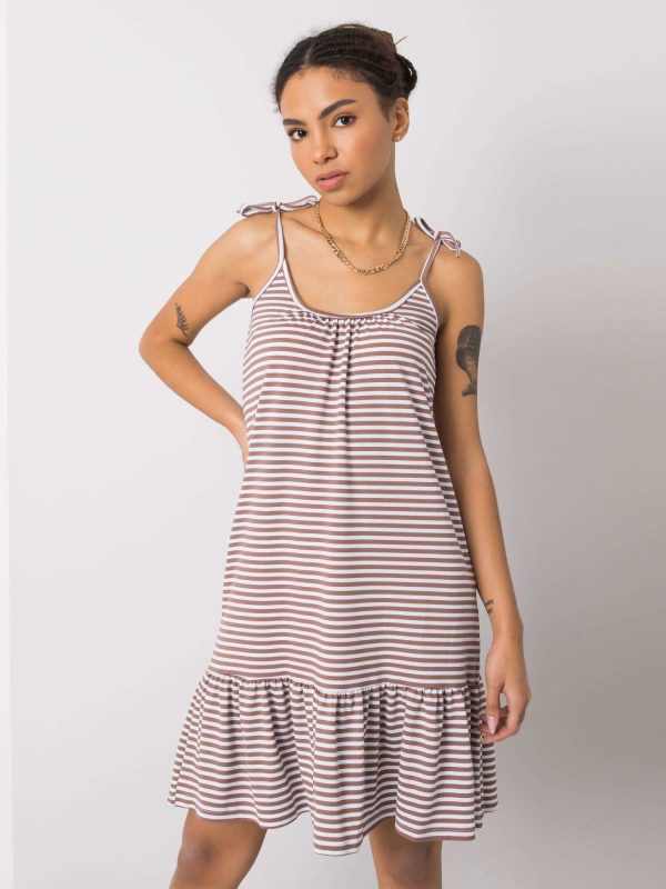 Wholesale White and brown dress Seaside RUE PARIS