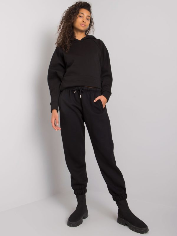 Wholesale Black cotton sweatpants Esher RUE PARIS